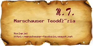 Marschauser Teodózia névjegykártya